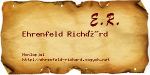 Ehrenfeld Richárd névjegykártya